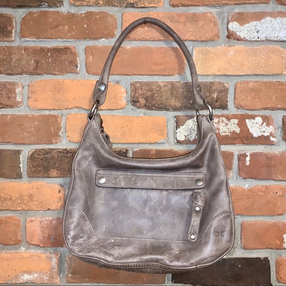 distressed leather shoulder bag